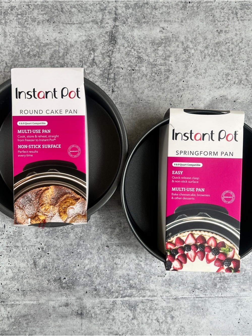 NEW Set of 2 Instant Pot Official Accessories: Springform Pan and Round Cake Pan